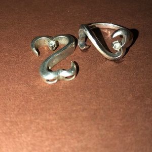 Kay Jewelers open heart ring and charm aquamarine